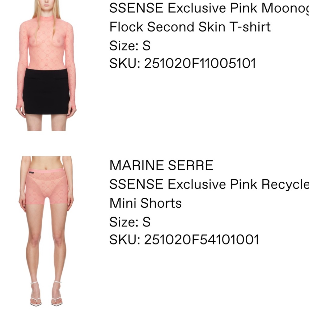 Marine Serre Pink Moongram Flock Top